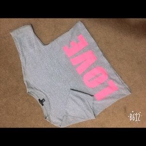 Forever 21 Women's Gray Street-chic Love Top